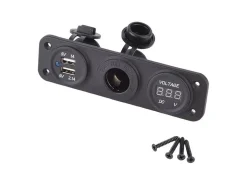 Markenlos Car Systems 12V 2 modules Einbaukit< Usb Steckdosen 12V