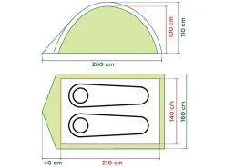 Coleman 2 Personen Kuppelzelte|Zelt 2 Personen^Darwin 2 Grey Kuppelzelt