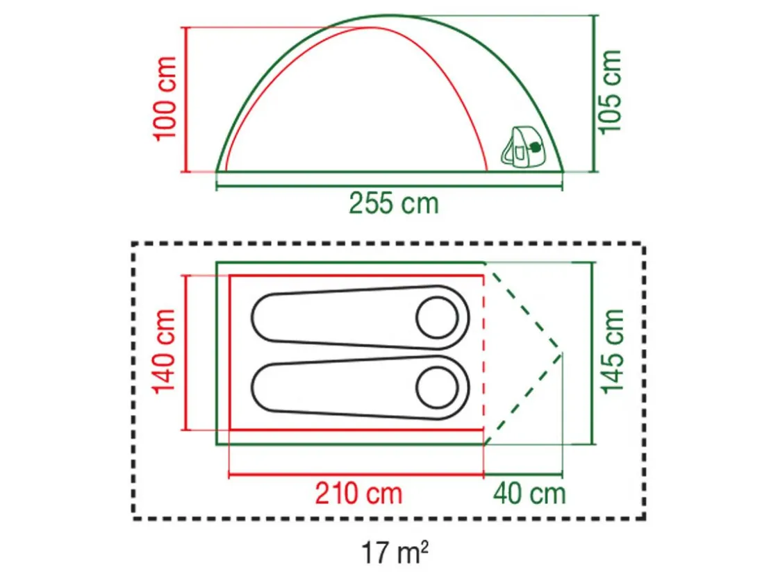 Coleman 2 Personen Kuppelzelte|Verdunkelungszelte^Darwin 2 Plus Blackout Kuppelzelt