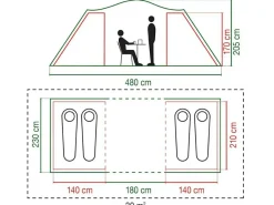 Coleman Spruce Falls 4 Vis-à-Vis Tunnelzelt< 4 Personen Tunnelzelte|Familienzelte