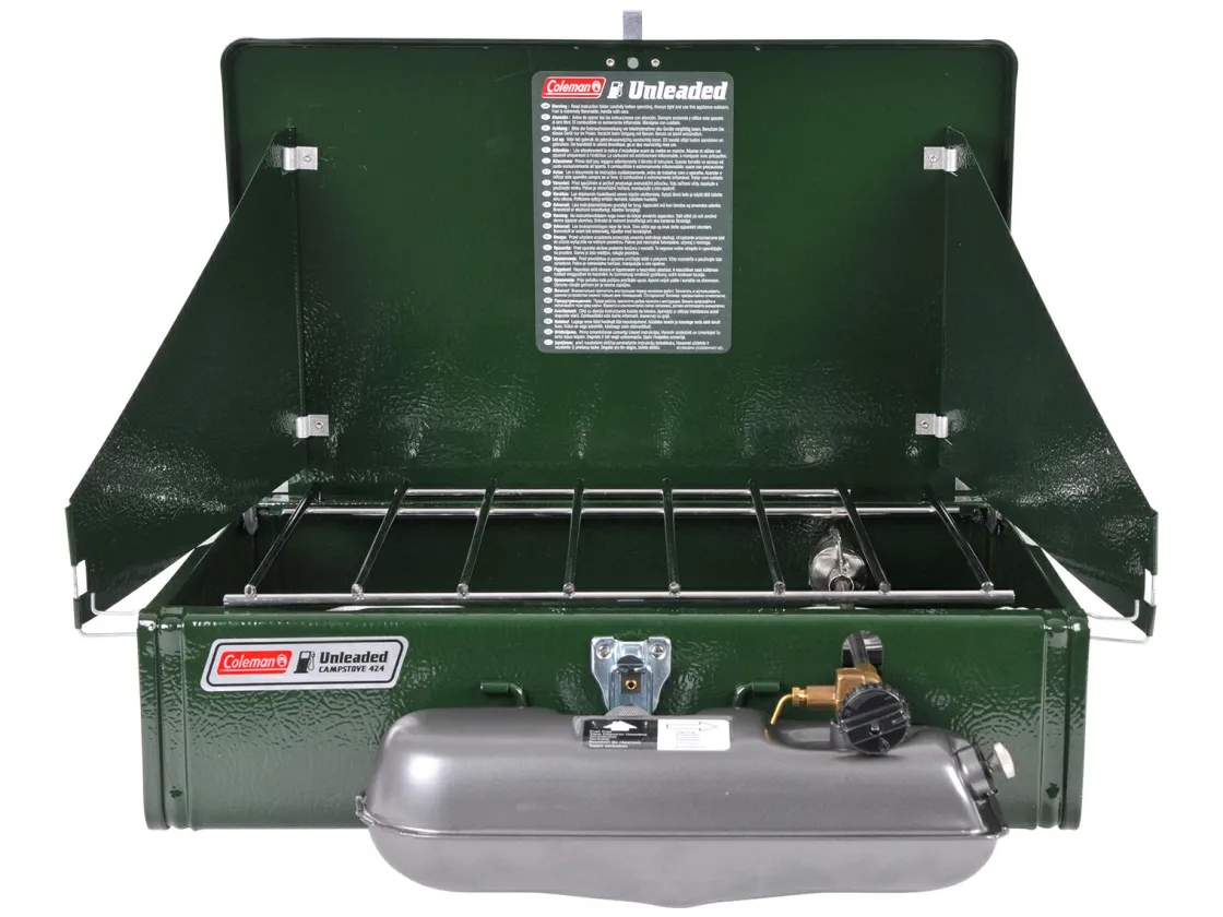 Coleman Gaskocher-Unleaded 2-flammiger Benzin-Campingkocher 424