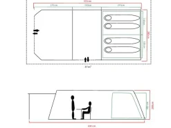 Coleman 4 Personen Tunnelzelte|Verdunkelungszelte-Victoria Falls 4 BlackOut Fastpitch Tunnelzelt