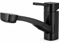 Comet Capri Piccina Mischbatterie mit ausziehbarem Duschkopf – Black< Duschhähne