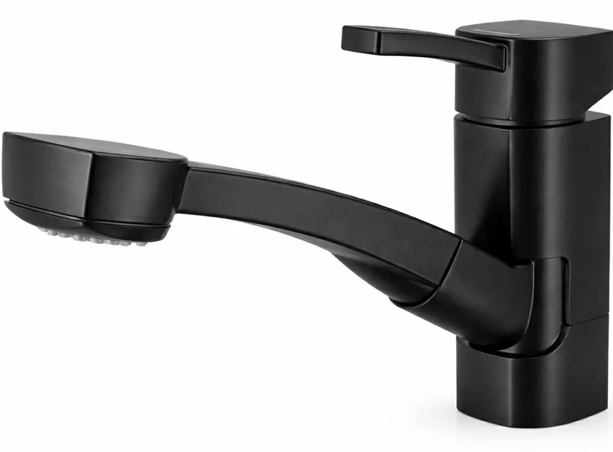 Comet Capri Piccina Mischbatterie mit ausziehbarem Duschkopf – Black< Duschhähne