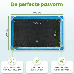 Comfortpool Pro 300x200 cm Abdeckplane - Black< Pool Zubehör