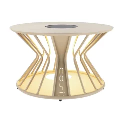 Cosi Gartentische^lumia Ø70 cm Solartisch mit Beleuchtung - Sand Beige