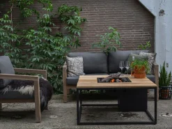 Cosi Gartentische^Fires loft 100 Feuertisch - Black / Teak