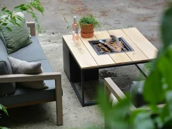 Cosi Gartentische^Fires loft 100 Feuertisch - Black / Teak