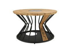 Cosi Gartentische^Fires lumia Ø 70 cm beleuchteter Loungetisch - Teak