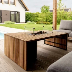 Cosi bridge 140 Feuertisch aus Teakholz< Gartentische
