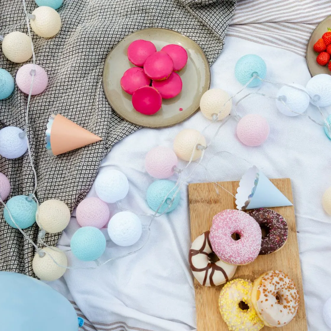 Cotton Ball Lights Lichterketten|Lichterketten^Outdoor Extension Kit lichterkette - Pastell