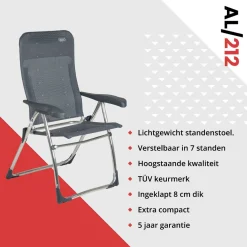 Crespo AL-212-M Klappstuhl< Campingstühle Mit Verstellbarer Rückenlehne|Klappstühle
