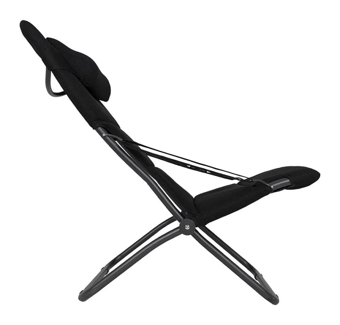 Crespo Relaxstühle-AP-263 Air-Deluxe Black Klappstuhl