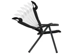 Crespo Campingstühle Mit Verstellbarer Rückenlehne|Klappstühle-AP-238 Air-Deluxe Compact Klappstuhl - Black