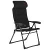 Crespo Campingstühle Mit Verstellbarer Rückenlehne|Faltstühle-AP-215 Air-Deluxe Compact Black Klappstuhl