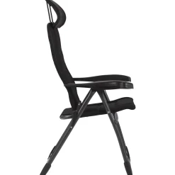Crespo Campingstühle Mit Verstellbarer Rückenlehne|Faltstühle-AP-215 Air-Deluxe Compact Black Klappstuhl
