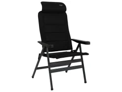 Crespo Campingstühle Mit Verstellbarer Rückenlehne|Klappstühle-AP/241 Air-Deluxe Compact XXL Klappstuhl - Black