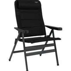 Crespo Campingstühle Mit Verstellbarer Rückenlehne|Klappstühle-AP/241 Air-Deluxe Compact XXL Klappstuhl - Black