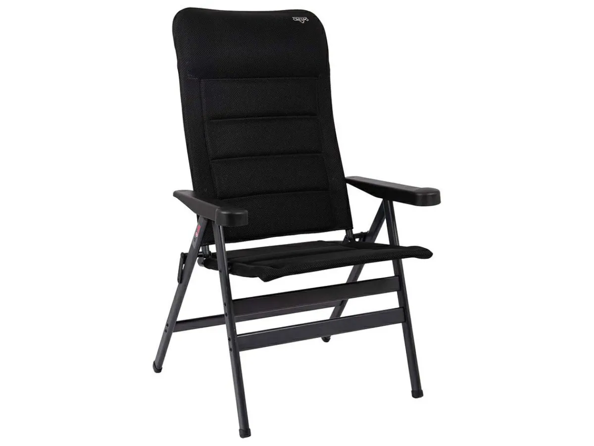 Crespo AP-238 Air-Deluxe XL Klappstuhl - Black< Campingstühle Mit Verstellbarer Rückenlehne|Klappstühle