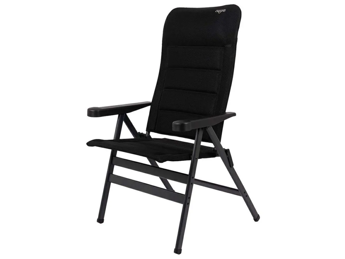 Crespo AP-238 Air-Deluxe XL Klappstuhl - Black< Campingstühle Mit Verstellbarer Rückenlehne|Klappstühle