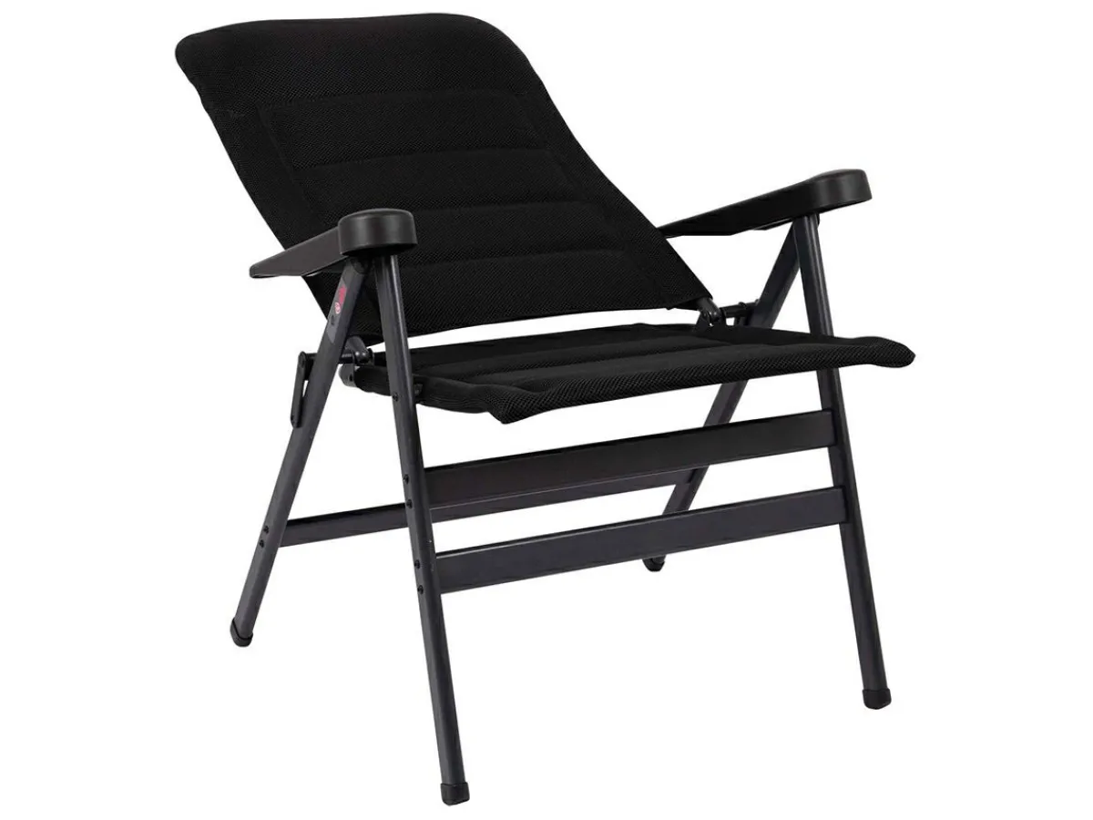 Crespo AP-238 Air-Deluxe XL Klappstuhl - Black< Campingstühle Mit Verstellbarer Rückenlehne|Klappstühle