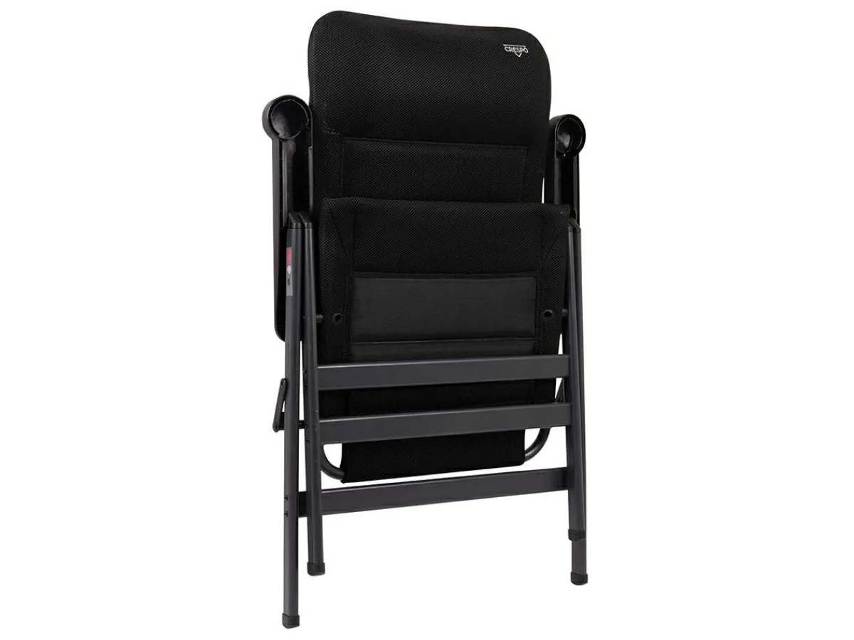 Crespo AP-238 Air-Deluxe XL Klappstuhl - Black< Campingstühle Mit Verstellbarer Rückenlehne|Klappstühle