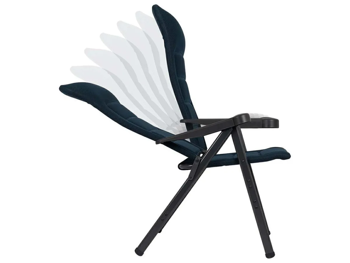 Crespo AP-238 Air-Deluxe XL Klappstuhl - Blue< Campingstühle Mit Verstellbarer Rückenlehne|Klappstühle