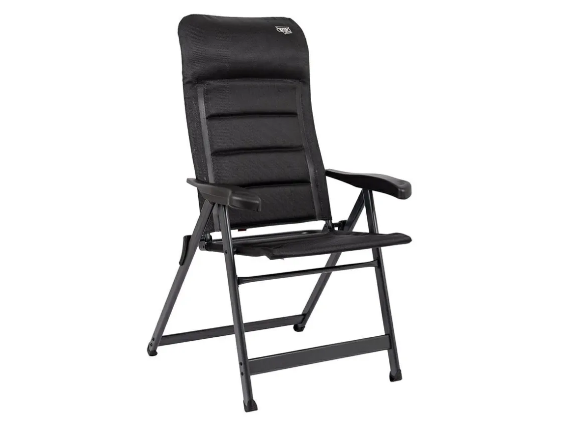 Crespo Campingstühle Mit Verstellbarer Rückenlehne|Klappstühle-AP-237 Deluxe Klappstuhl - Black