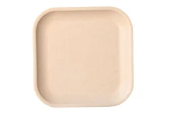 Croppie 20 cm Quadrat Teller - naturel< Teller