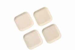 Croppie 20 cm Quadrat Teller - naturel< Teller