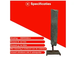 CUHOC Diamond 250 x 55 x 60 cm Ampelschirmhülle< Sonnenschirmhüllen|Schutzhüllen Gartenmöbel