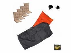 CUHOC Goldlabel Aufbewahrungstasche Gartenkissen 125x32x50cm< Auflagenboxen