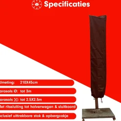 CUHOC Red Label 210 x 45 cm Sonnenschirm Schutzhülle< Sonnenschirmhüllen