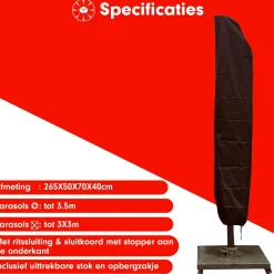 CUHOC Sonnenschirmhüllen^Redlabel 265 x 50 x 70 cm Ampelschirmhülle