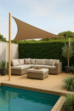 CUHOC Sonnensegel|Sonnensegel^sonnensegel dreieck 3x3x3 m taupe uv-schutz