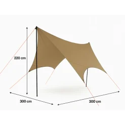 CUHOC Tarps-wasserdichtes tarp 300 x 300 x 220 cm