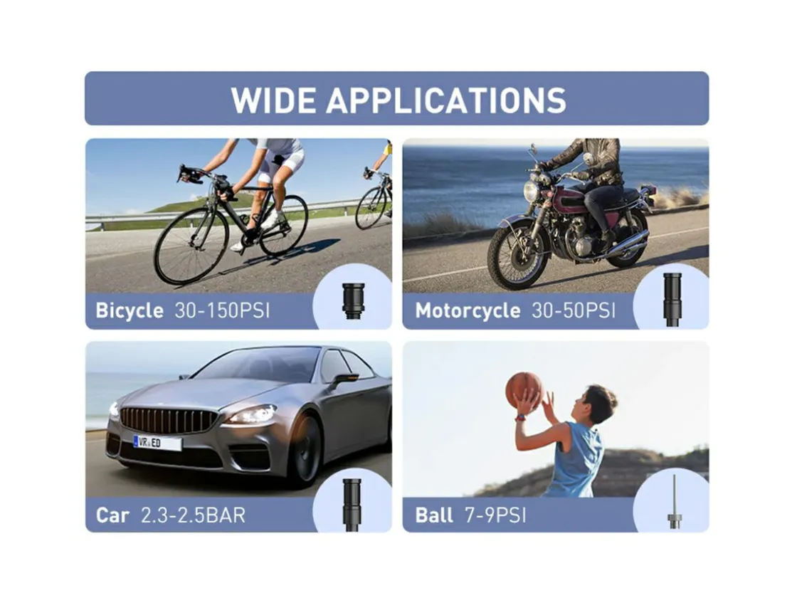Cycplus Fahrradpumpen-A2 Pro Elektrische Fahrradpumpe