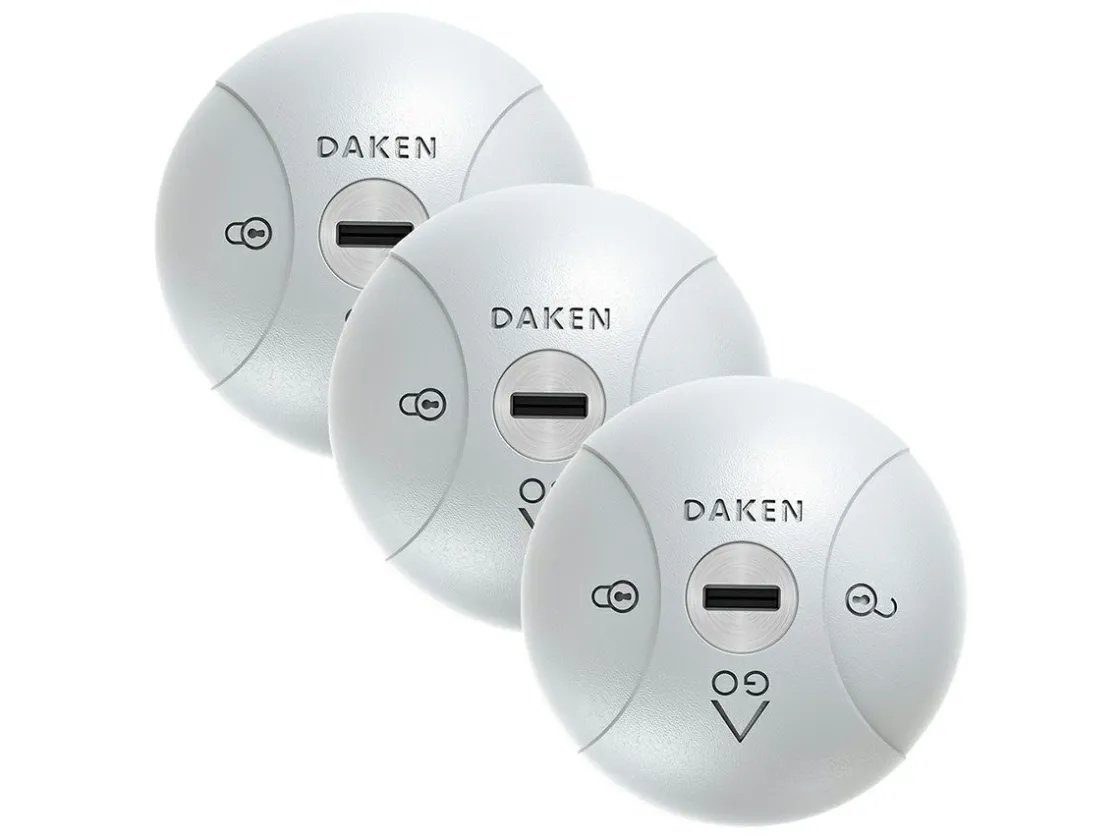 Markenlos Türschlösser-Daken Saturn GO 3-pack gleichschließend Türschlösser - Grey