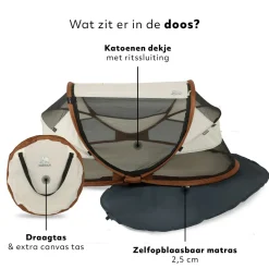 Deryan Reisebetten^Baby Luxe Campingbett - Sand