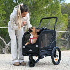Deryan 2-in-1 faltbarer Hundefahrradanhänger< Hundefahrradanhänger
