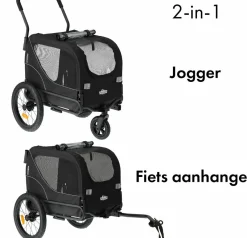Deryan 2-in-1 faltbarer Hundefahrradanhänger< Hundefahrradanhänger