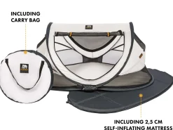 Deryan Kleinkind Luxe Campingbett - Creme< Reisebetten