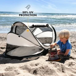 Deryan Kleinkind Luxe Campingbett - Creme< Reisebetten
