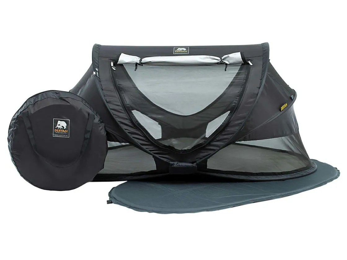 Deryan Reisebetten-Kleinkind Luxe Campingbett - Black
