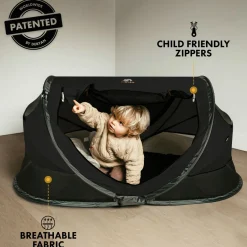 Deryan Reisebetten-Kleinkind Luxe Campingbett - Black