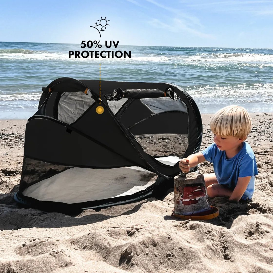Deryan Reisebetten-Kleinkind Luxe Campingbett - Black