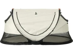 Deryan Reisebetten^Kleinkindbett Luxe mit Matratze und Ledergriffen - Ivory