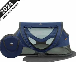 Deryan Luxe Kleinkindbett mit Matratze – Navy< Reisebetten