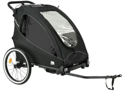 Deryan Luxus 3-in-1 Fahrradanhänger - Black< Bollerwagen