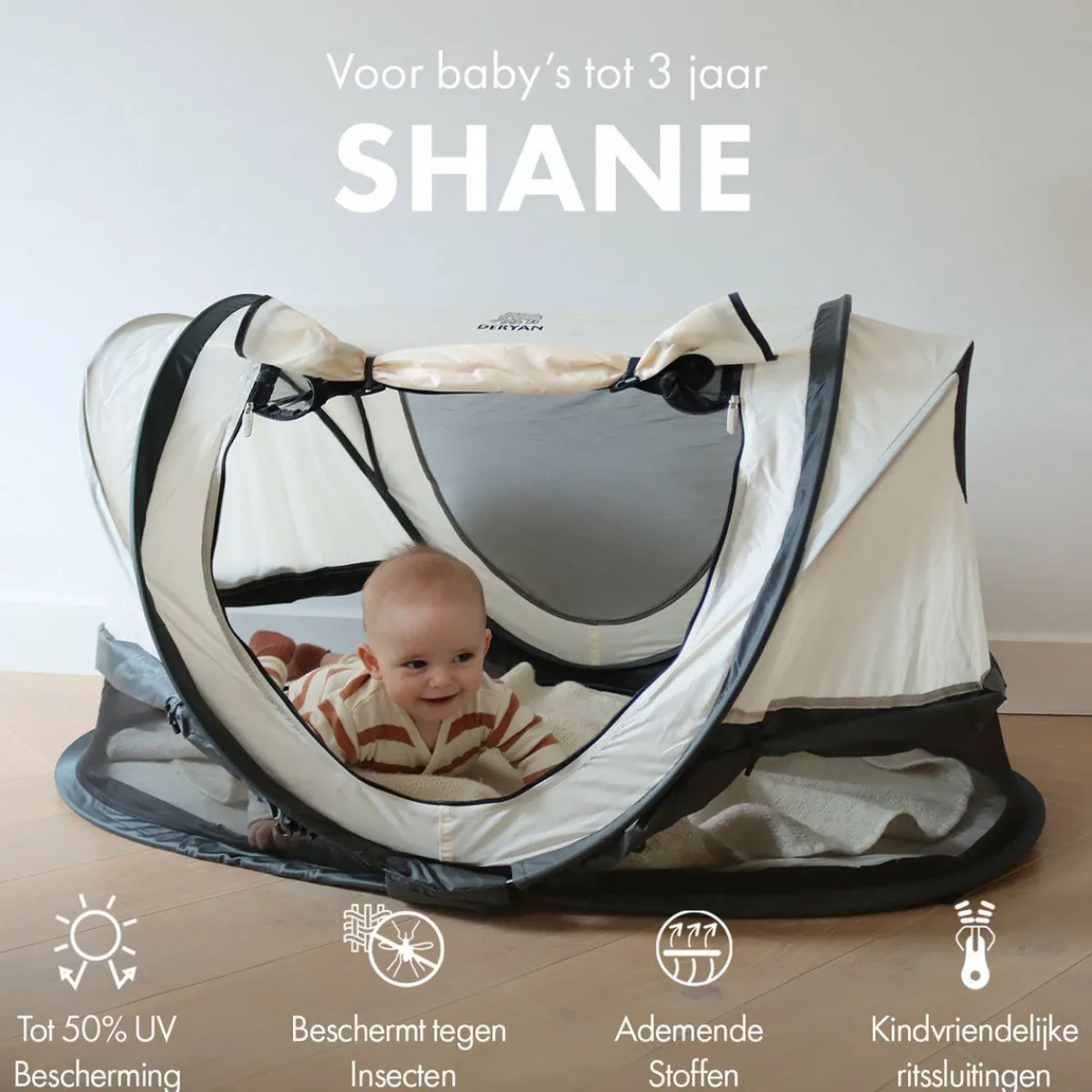 Deryan Shane Luxe 2024 Reisebett - Cream< Reisebetten